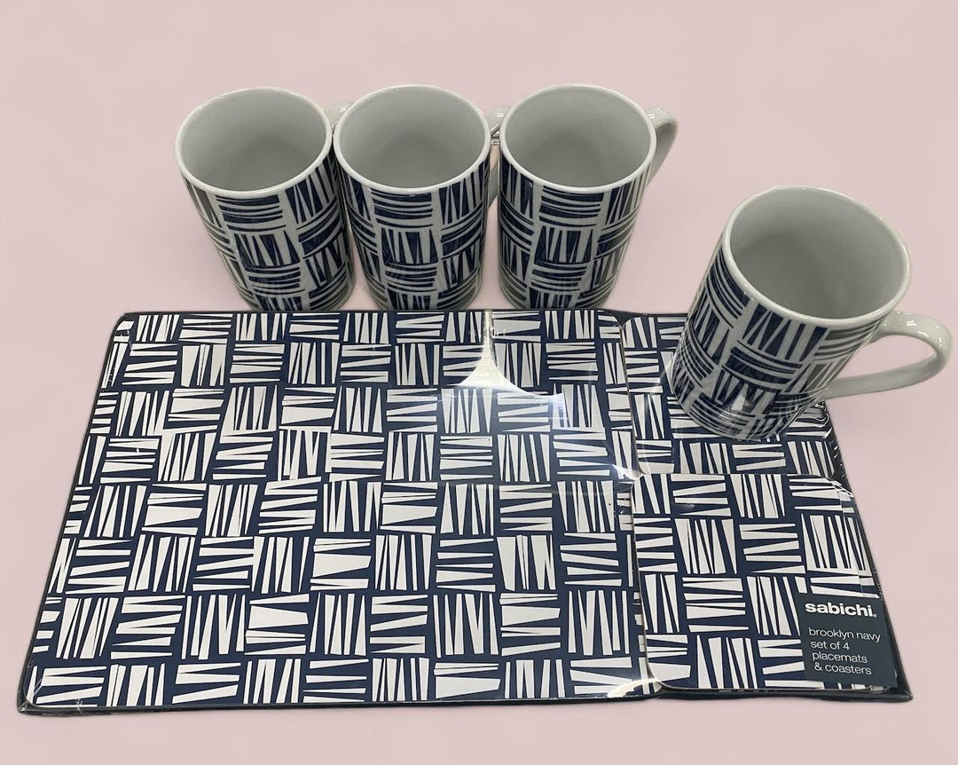 Brooklyn Navy Placemats, Coasters & Mugs Set (4)