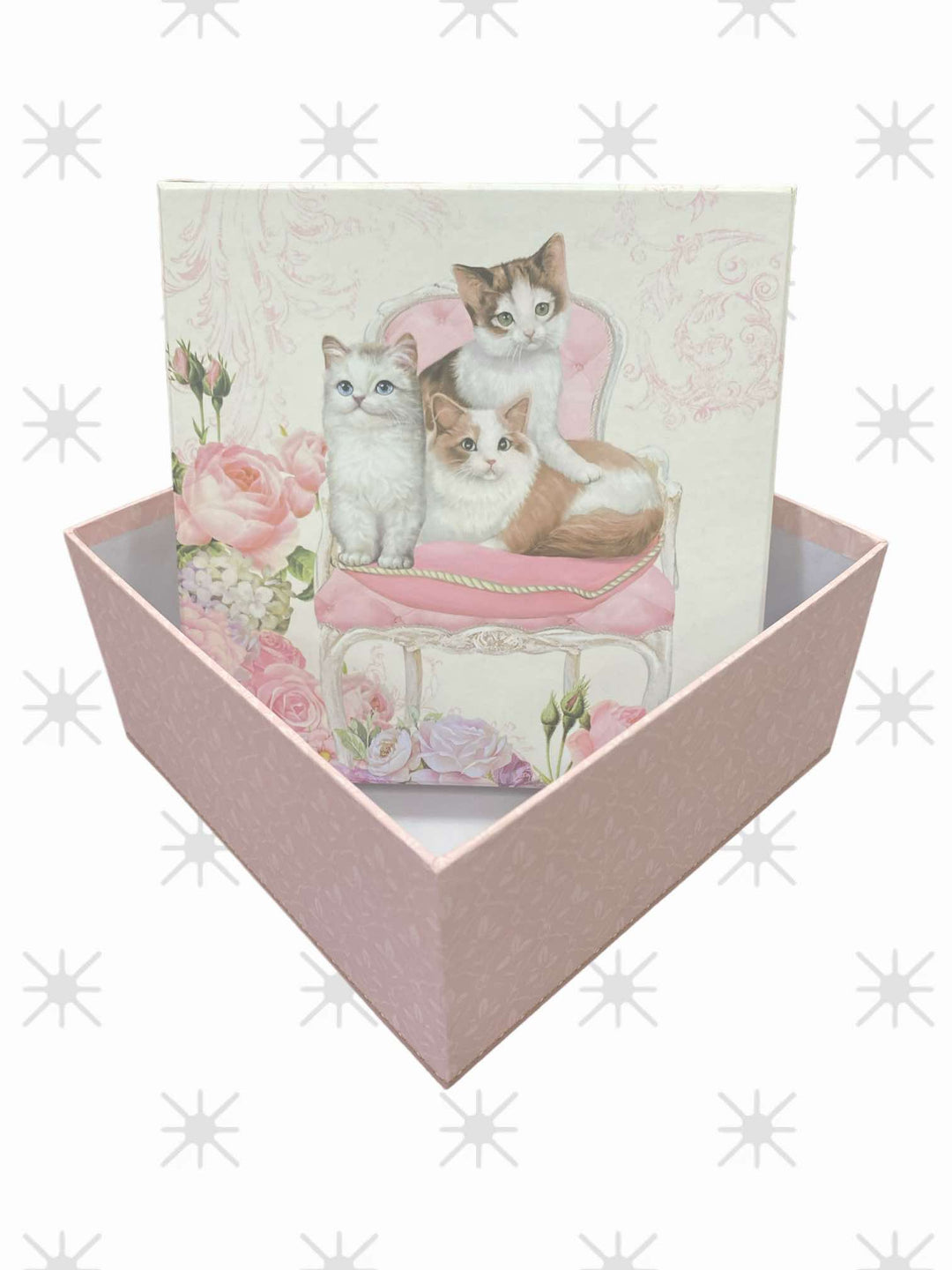 Cat Square Cardboard Gift/Storage Box M