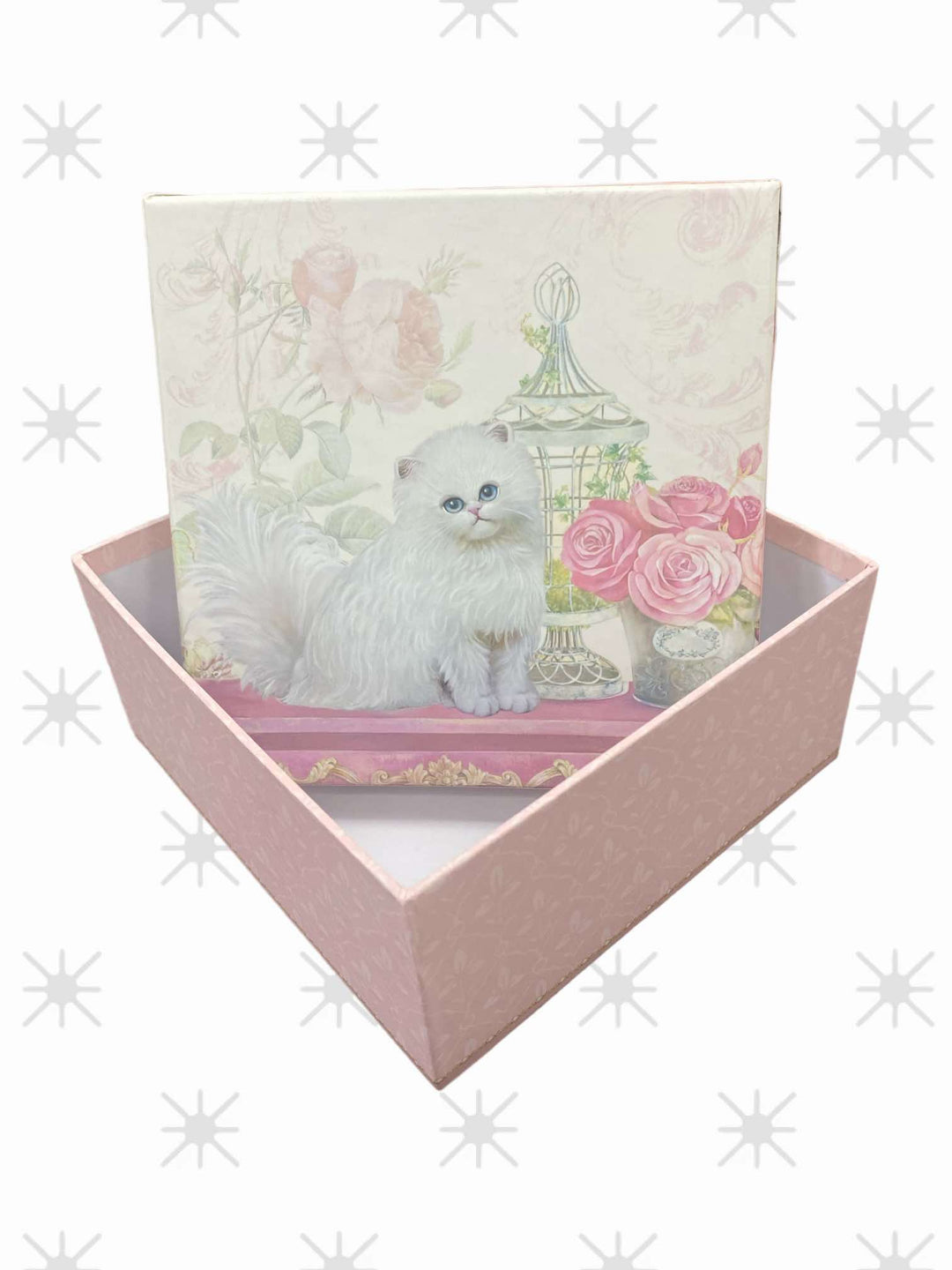 Cat Square Cardboard Gift/Storage Box S