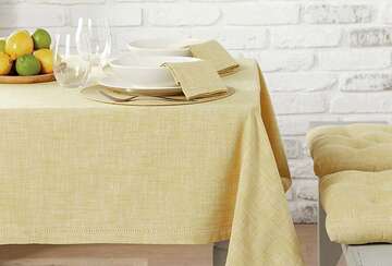 Chambray Woven Cotton Tablecloth