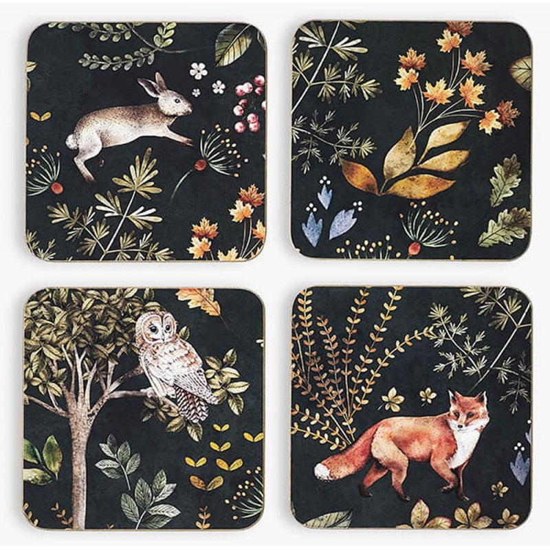 Briar Animals and Floral Coasters Set of 4