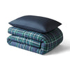 Night Lark Coverless 10.5 Tog Duvet With Pillowcase(s) Tartan Navy