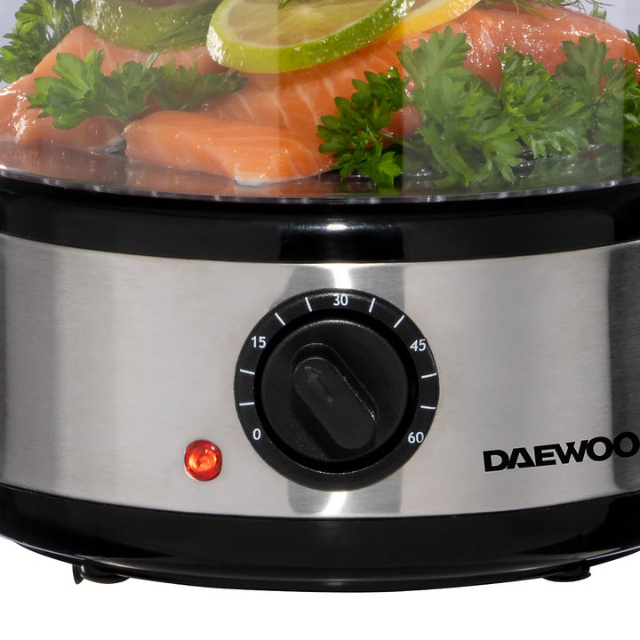 Daewoo 3 Tier Food Steamer 7 Litre with Rice Bowl