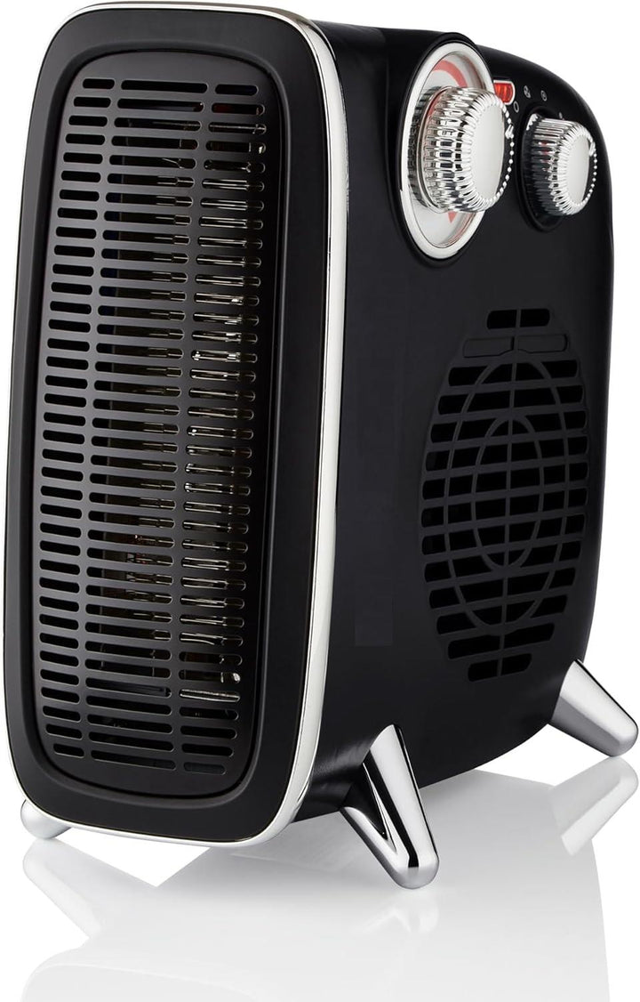 Status Retro Dual Position Fan Heater  1800w  Black