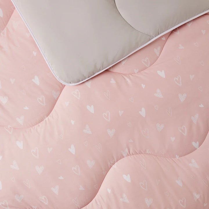 Night Lark Coverless 10.5 Tog Duvet With Pillowcase(s) Dreamy Hearts