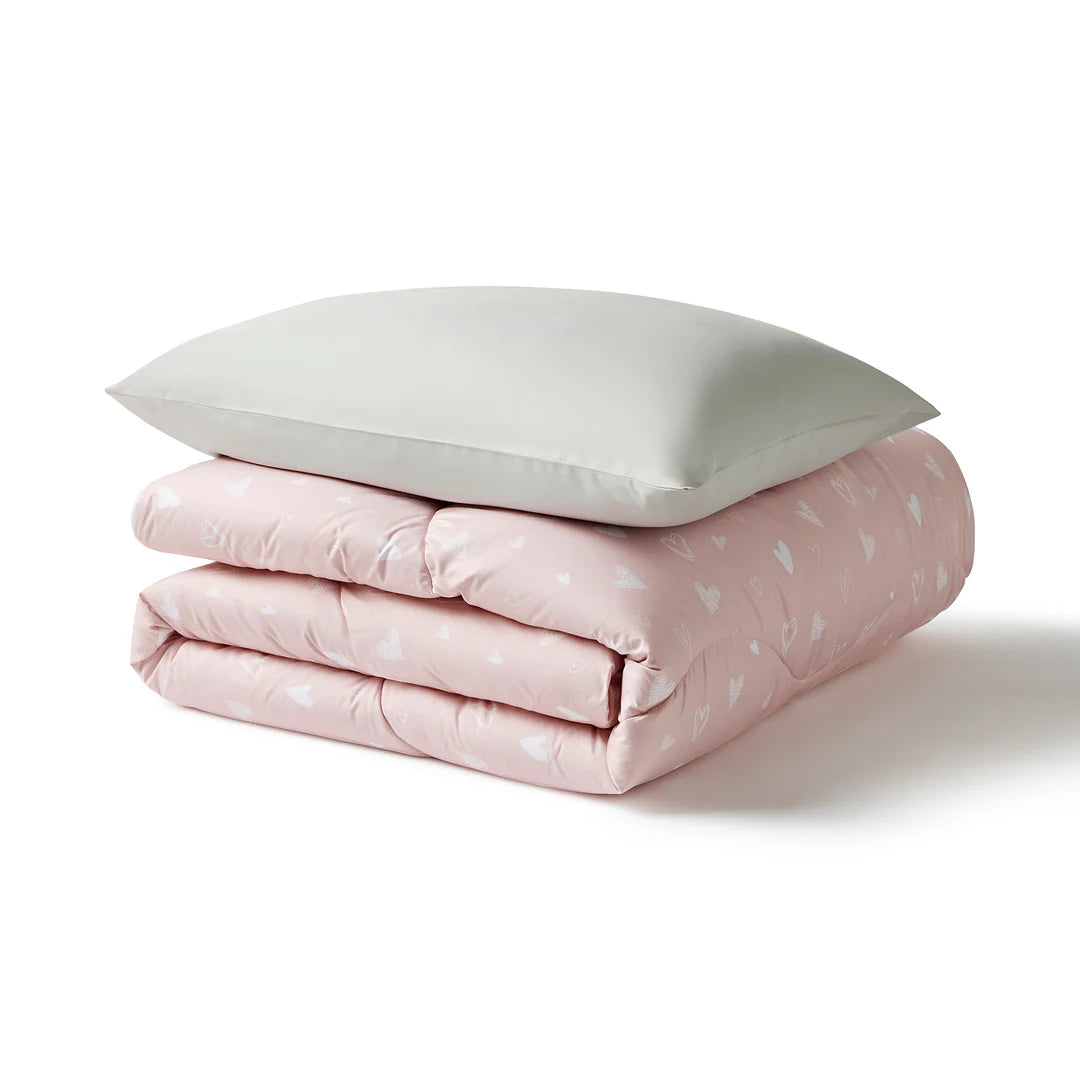 Night Lark Coverless 10.5 Tog Duvet With Pillowcase(s) Dreamy Hearts