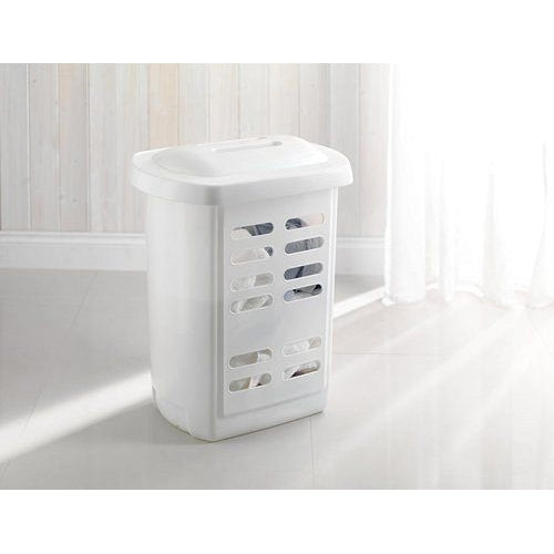 Addis White Linen Laundry Hamper 60 Litre