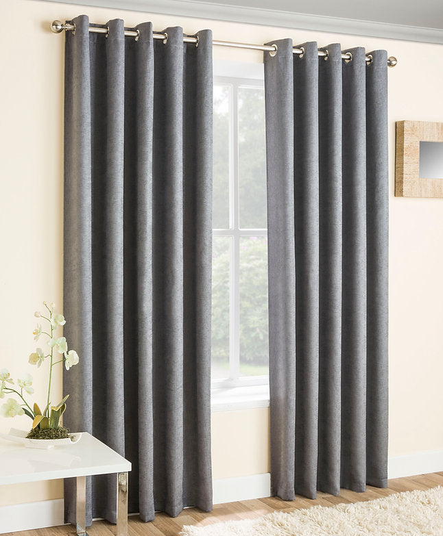 Vogue Ready Made Thermal Blackout Eyelet Curtains