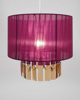 Ribbon & Gems Design Easy Fit Light Shade 30cm - Red