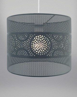 Metal Frame 25cm Easy Fit Light Shade Grey