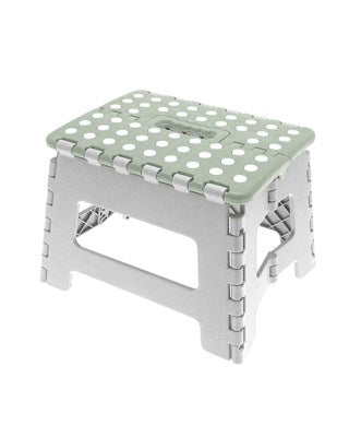 Homewares Folding Step Stool - Grey/Green