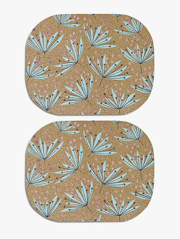 MissPrint Set of 2 Cork Placemats - Wildflowers