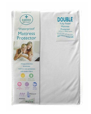 Waterproof Towelling Fully Fitted Mattress Protectors - White