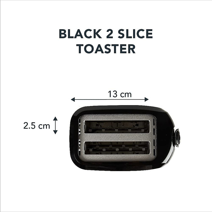 PIFCO 2 Slice Toaster 700W Black 113483