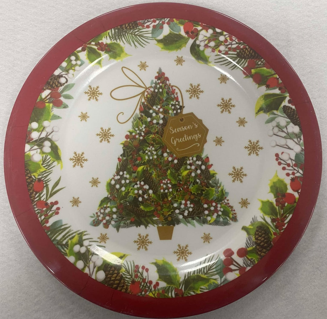 Xmas Melamine Round Plate 28cm