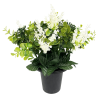 25Cm Cream Lanvender Foliage Grave Flower Pot