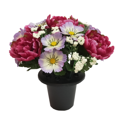 25Cm  Beauty/Lilac Peony Anemone Grave Pot