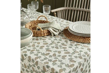 Rustic Larch Cotton Tablecloth 100cm x 100cm