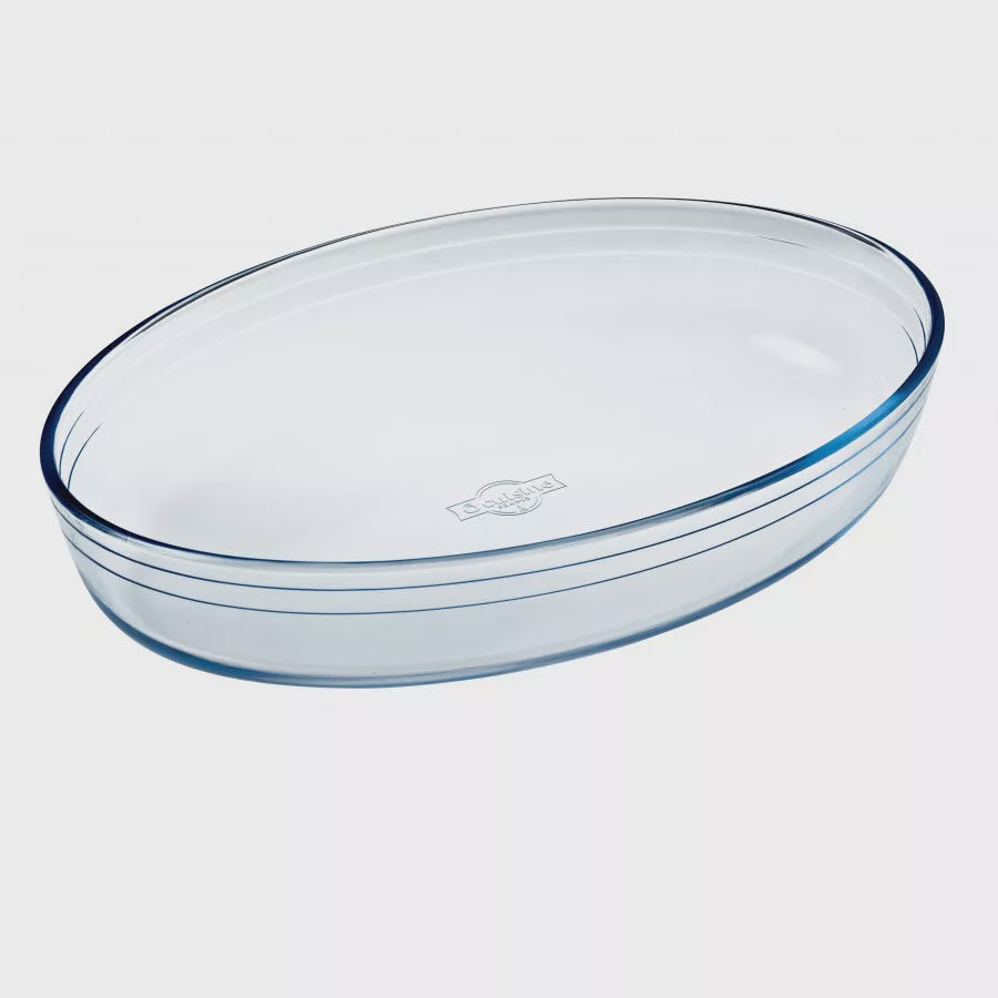 Arcuisine 39 x 27 cm Oval Borosilicate Glass Roaster