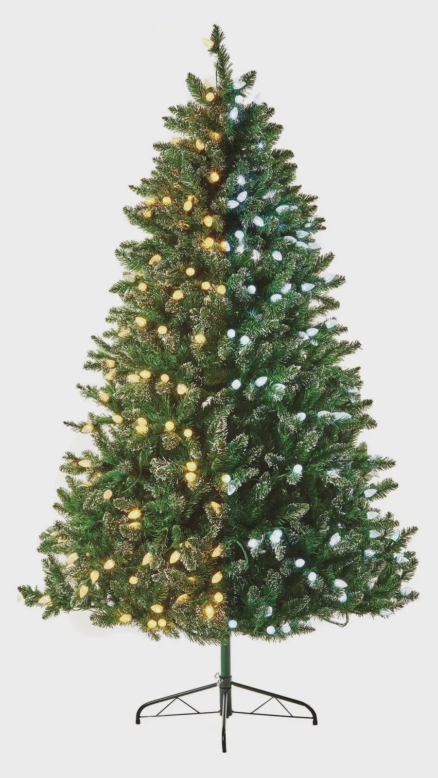 Premier Rockingham Forest Tipped Pre-Lit 2.1m Xmas Tree Colour Switch & Timer