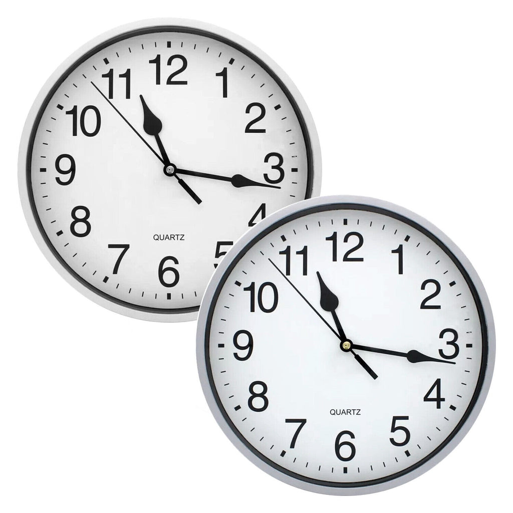 Rysons Wall Clock White-Silver