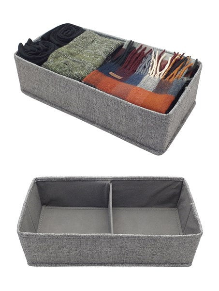 2 Section Drawer Divider / Organiser 36x18x10cm - Grey