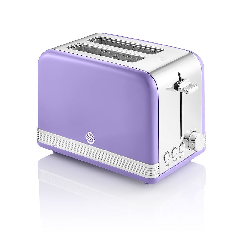 Swan Retro 2 Slice Toaster Purple ST19010PURN