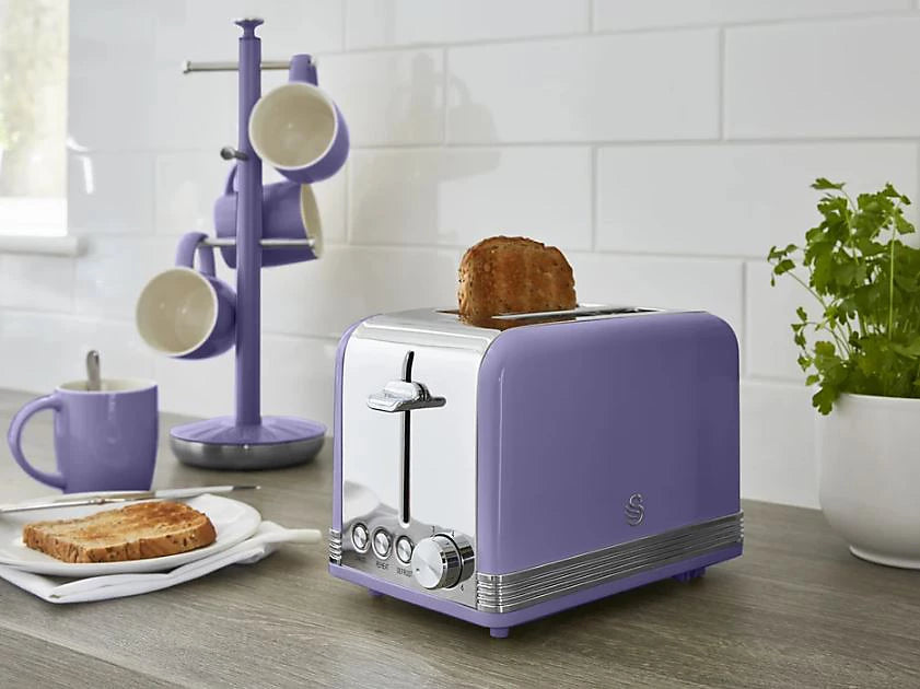 Swan Retro 2 Slice Toaster Purple ST19010PURN