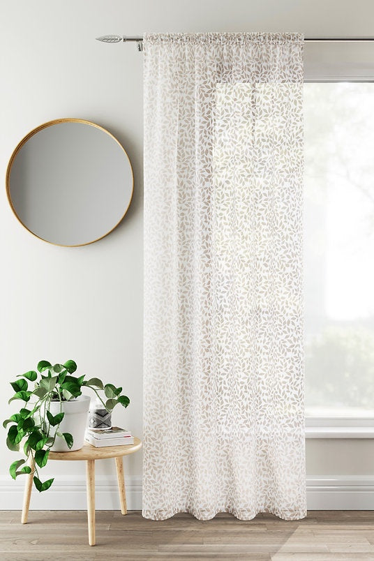 Willow Ready Made Voile Panel 140x183cm Natural (55x72in)