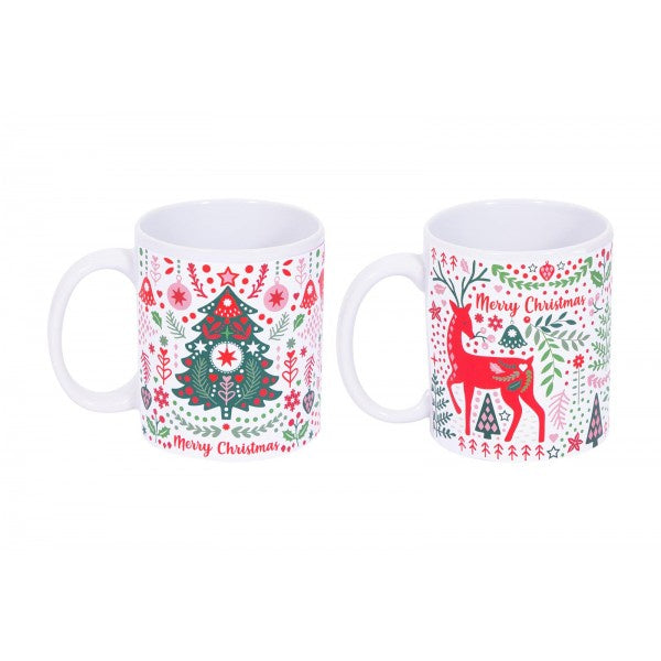 Christmas Scandi Print Mugs (2 Designs to Choose From)